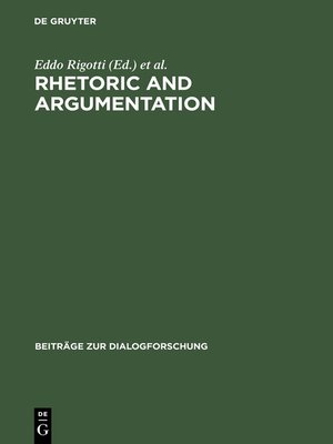 cover image of Rhetoric and Argumentation